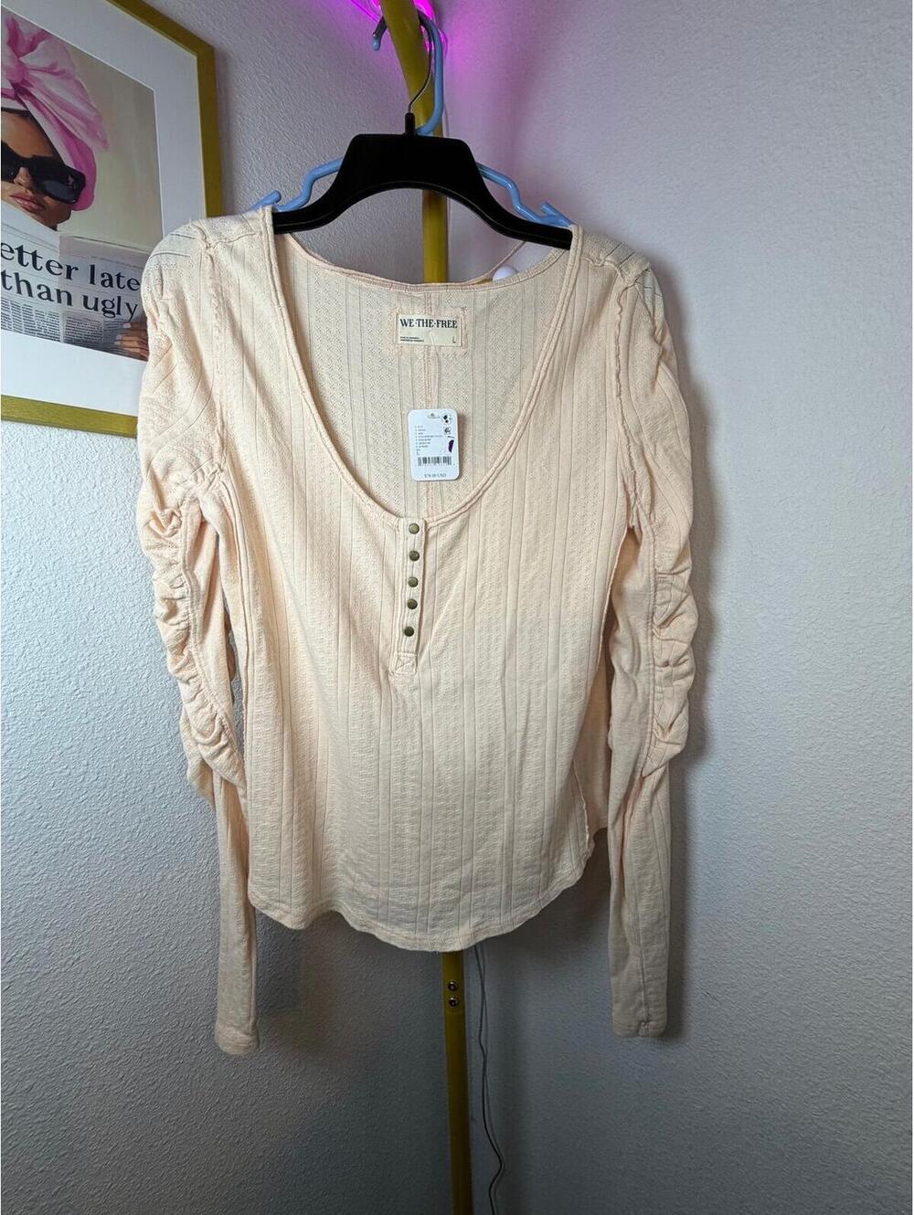 FREE PEOPLE - WE THE FREE - NWT LARGE LONG SLEEVE